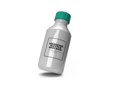 Medicine Plastic Bottle Packaging on Isolated White Background – Free Download