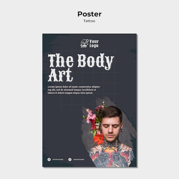 Tattoo Artist Poster Template – Free Download