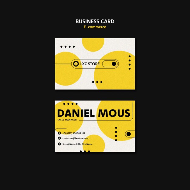 E-commerce Concept Business Card Template – Free Download