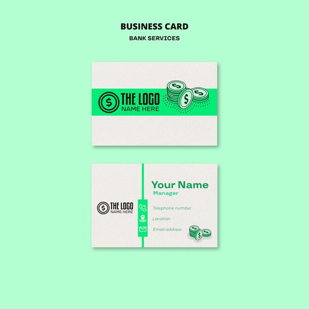 Bank Services Template in Flat Design – Free Download