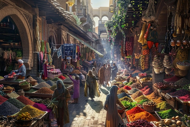 A Picture of a Market with a City Sign – Free Stock Photo for Download