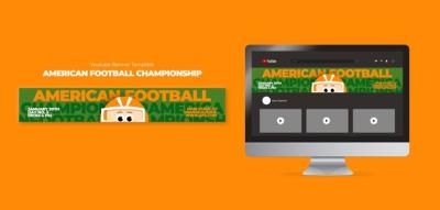 American Football Championship YouTube Banner – Free Download