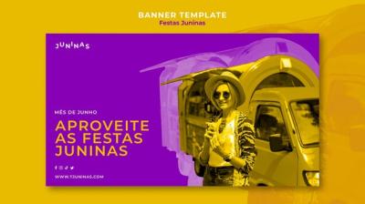 Duotone Festas Juninas Banner Template – Free Download