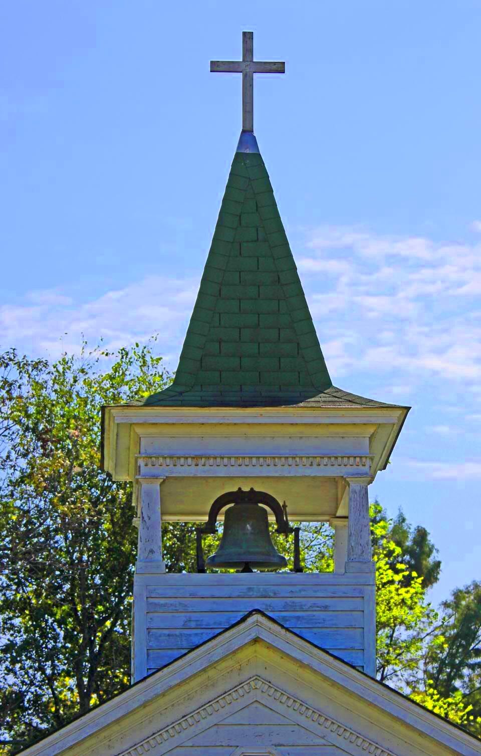 Country steeple with bell Church steeple Old country churches 