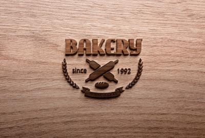 Wood Logo Effect Mockup – Free Download