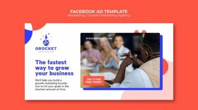 Flat Design Marketing Template – Free Download