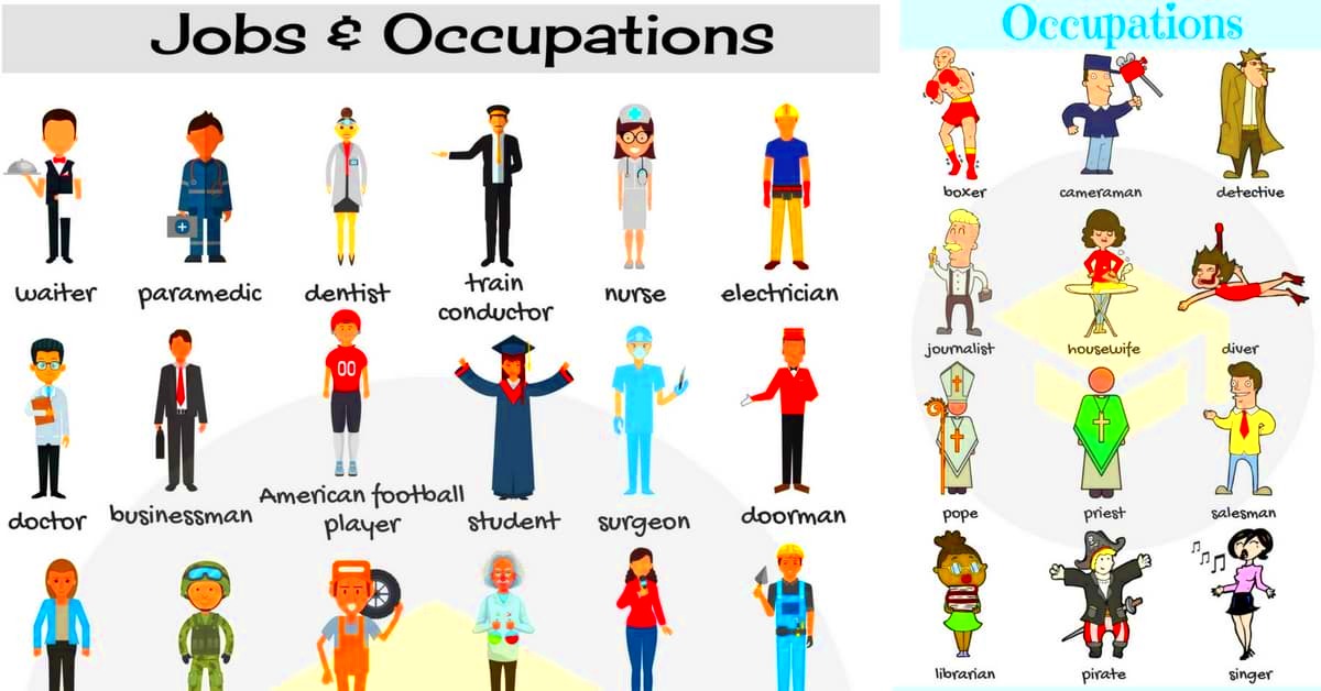 List of Jobs and Occupations Types of Jobs with Pictures 7ESL