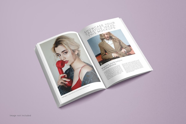 Magazine Brochure Catalog Mockup – Free Download