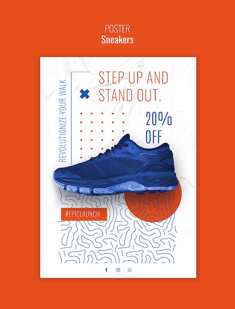 Sneakers Template Design – Free Download