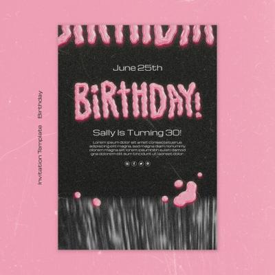 Birthday Celebration Invitation Template – Free Download