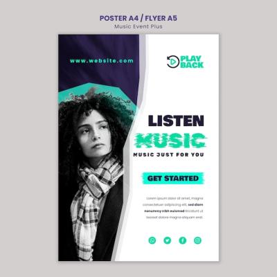 Vertical Poster Template for Music Events – Free Download