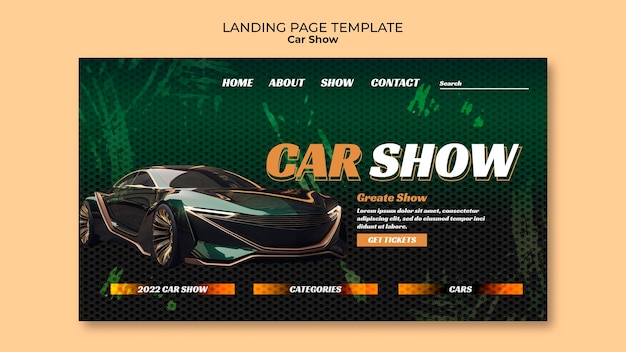 Car Show Landing Page Template – Free Download