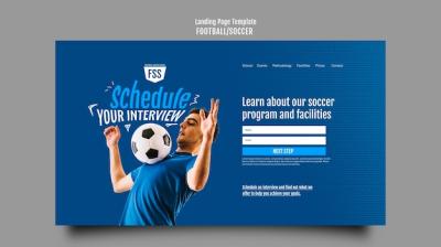 Gradient Soccer Game Web Template – Free Download for Stunning Designs