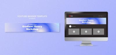 Gradient Style YouTube Banner Template – Free Download