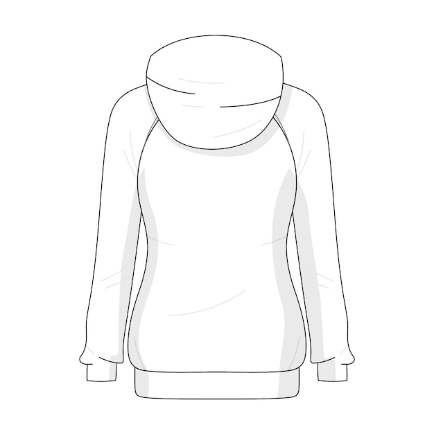 Hoodie Line Art Illustration – Free Download