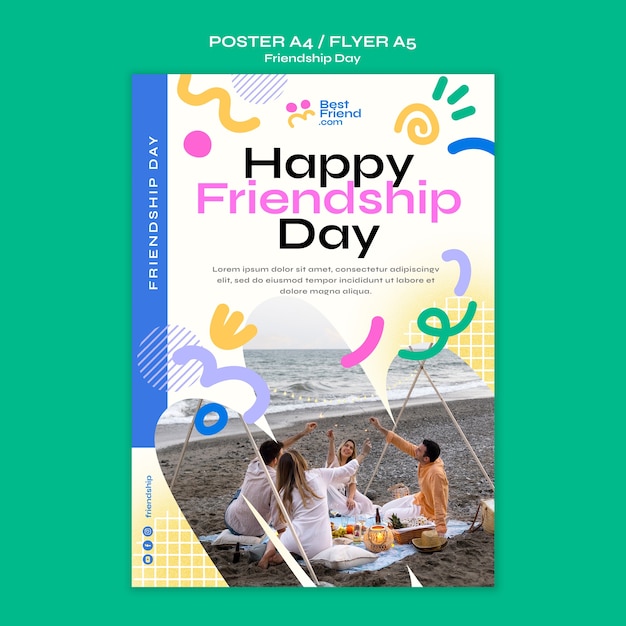 Friendship Day Poster Template – Free Download