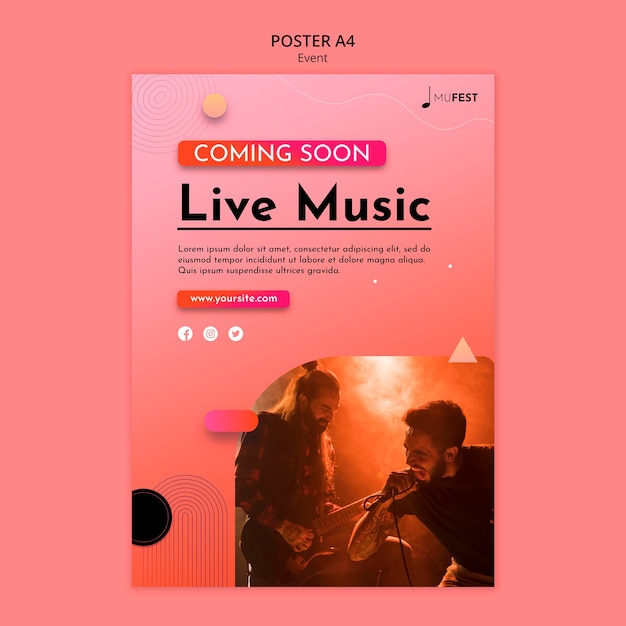 Music Event Poster Template – Free Download