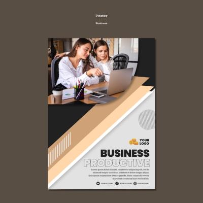 Business Poster A4 Template – Free to Download