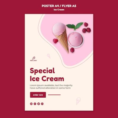 Ice Cream Shop Flyer Template – Free Download