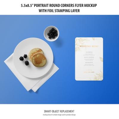 5.5×8.5” Portrait Flyer Mockup – Download Free Stock Photo