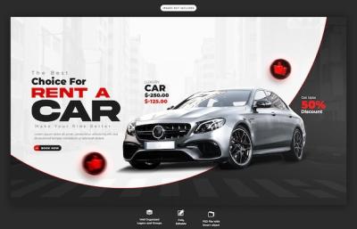 Car Rental and Automotive Web Banner Template – Free Download