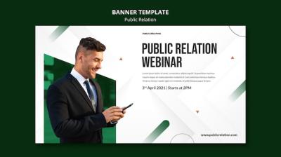 Public Relations Banner Template for Free Download