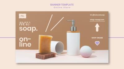 Handmade Soap Shop Banner Template – Free to Download