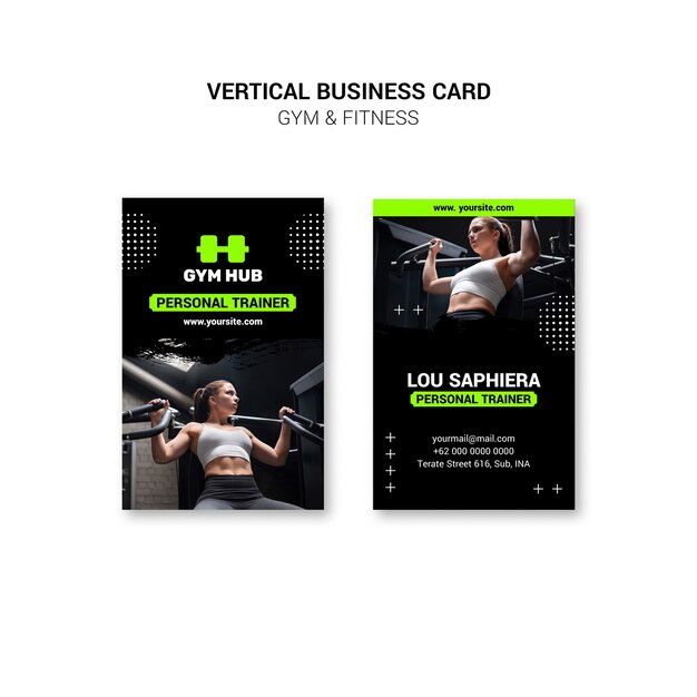 Flat Design Gym Template for Fitness Professionals – Free Download