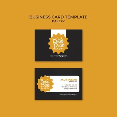 Delicious Baked Goods Business Card Template – Free Download