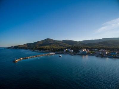 Stunning High Angle View of Lesbos Beach – Free Download