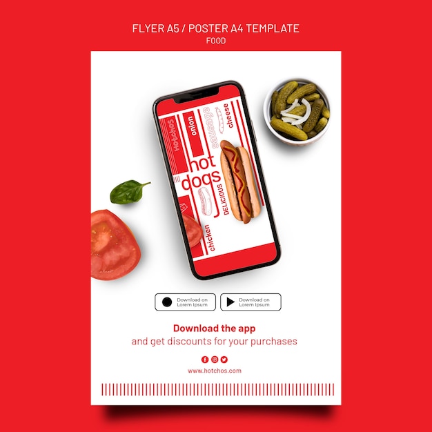 Food Poster and Flyer Design Template – Download Free Stock Photos