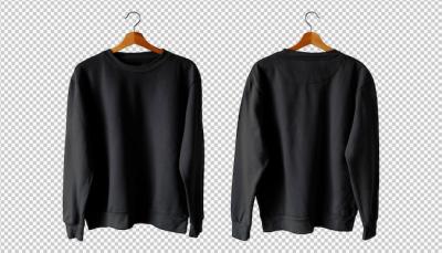 Black Isolated Sweater Front and Back – Free Download