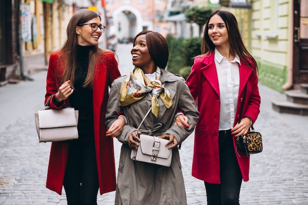 Three Multicultural Women in the Street – Free Stock Photo for Download