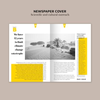 Newspaper Cover Design Template for Free Download