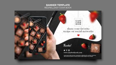 Cook Book Template Banner – Free Stock Photo for Download