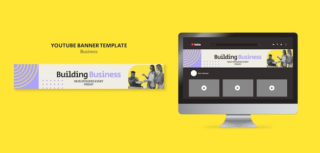 Business Web YouTube Banner Template – Free Download