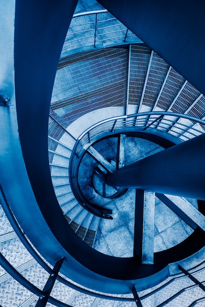 Captivating Directly Above Shot of Spiral Staircase – Free Stock Photo for Download