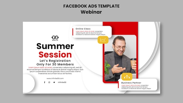 Webinar Learning Concept Facebook Template – Free Download