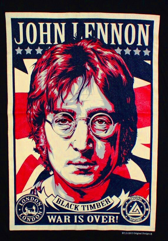 John Lennon War Is Over Let it be the Beatles 21 Black Timber