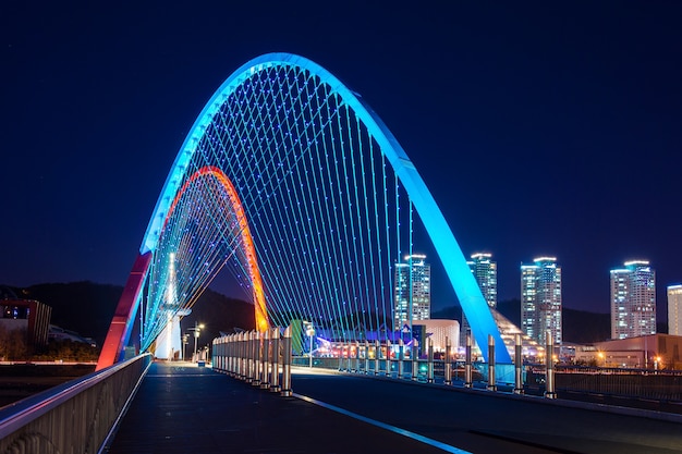 Expro Bridge at Night in Daejeon, Korea – Free Download