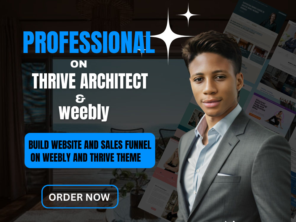 I Will Build a Responsive Design Landing Page with Thrive Architect, Weebly, & Systeme.io