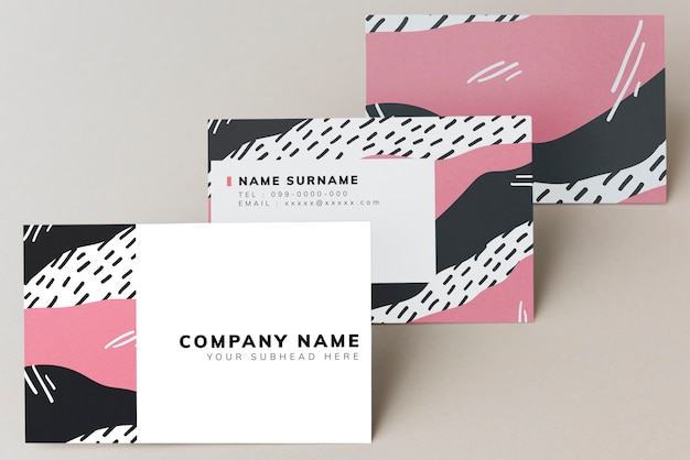 Colorful Business Card Mockup Design – Free Download