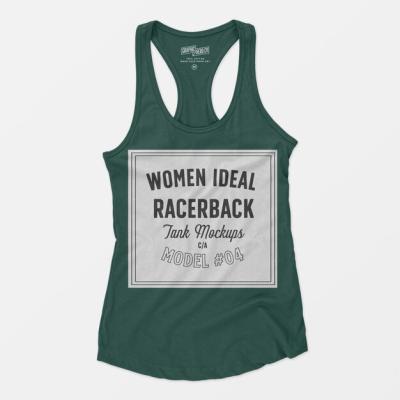 Ideal Racerback Tank Mockup for Women – Free Download