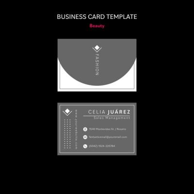 Beauty Treatment Business Card in Flat Design – Free to Download