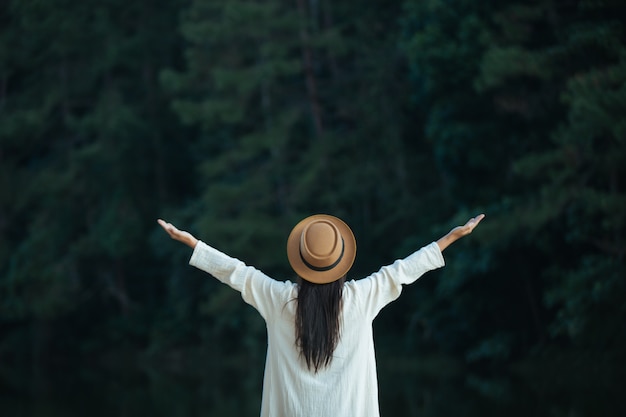 Female Tourists Spreading Their Arms with Wings – Free to Download