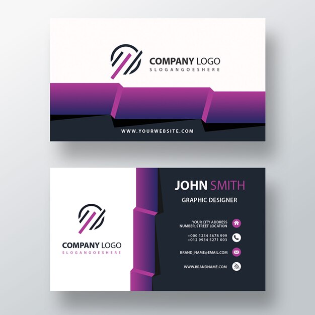 Abstract Detailed Visit Card PSD Template – Download Free Stock Photo