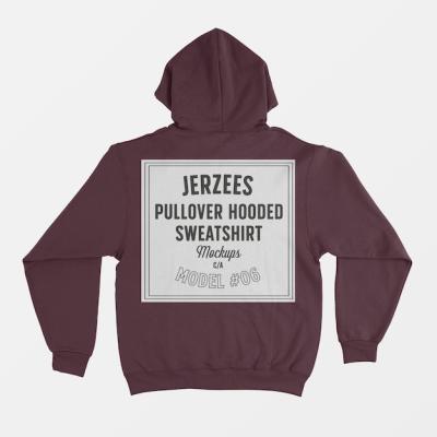 Jerzees Pullover Hooded Sweatshirt Mockup – Free to Download