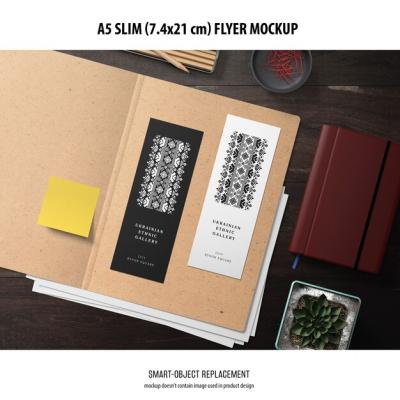 A5 Slim Flyer Mockup – Free Download, Free Stock Photo