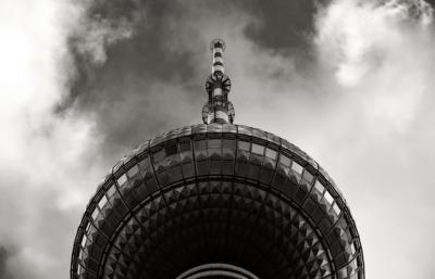 Black and White Tower of a Building Against the Sky – Free Stock Photo, Download Free