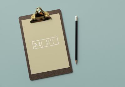 Document Mockup on Clipboard – Free Download